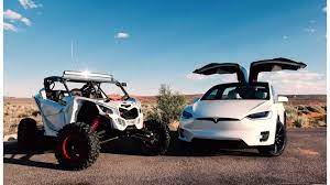 Check spelling or type a new query. Tesla Model X Versus Can Am Maverick X3 Race Video