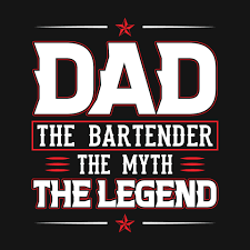Dad the bartender, the myth, the legend - Bartender quotes t shirt, poster,  typographic slogan design vector 12186997 Vector Art at Vecteezy