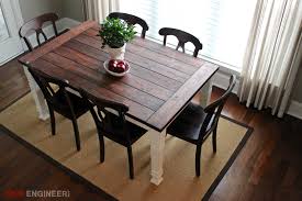 Dining table with chair and bench. Diy Farmhouse Table Free Plans Rogue Engineer
