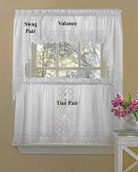 White solid opaque ribcord kitchen curtains choice of tiers valance or swag walmart usa. Designer Kitchen Curtains Thecurtainshop Com