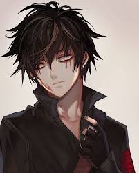 Anime Boy Black Hair And Different Eye Colors Ad Anime Negra Anime Boys Caras Bonitos Anime