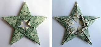 Like all money origami projects, you'll get the best results from your ninja stars if you have crisp this is probably the easiest five point origami star in existence! Modular Money Origami Star From 5 Bills How To Fold Step By Step