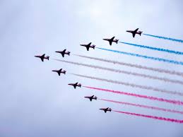 England's sunny skies will be lit up by the incredible red arrows today. Red Arrows In Scotland Live Stream Details And Flightpath Of Vj Flypast Today Heraldscotland