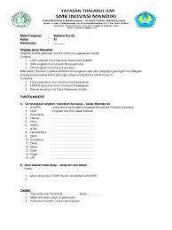 Untuk contoh soal pat/ukk kelas xi (sebelas) mata pelajaran bahasa sunda jenjang sma/ma tahun pelajaran 2018/2019. Tugas Bahasa Sunda Xi
