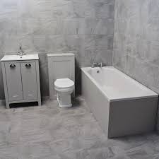Toilet and sink units at unbelievably low prices. Derby Light Grey Bathroom Suite Vanity Sink Unit Toilet Bath Ebay