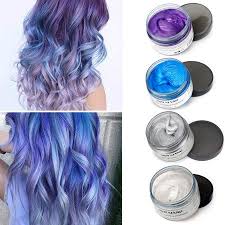 Hair Wax 4 Colors Kit Temporary Hair Color Easy To Rinse Out Hair Coloring Mud Dye Cream Gray Blue White Purple Walmart Com Temporary Hair Color Hair Wax Temporary Hair Dye