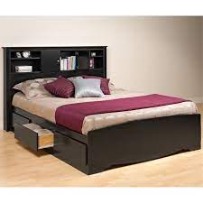 Queen size storage bed with platform lift. Prepac Sonoma Queen Platform Storage Bed In Black Bbq 6200 3k Bhfx 0302 1 Pkg