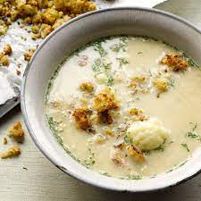 Cauliflower Soup With Mustard Croutons Ottolenghi Recipes Cauliflower Soup Yotam Ottolenghi Recipes