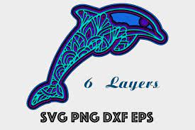 Download 3d Mandala Svg Layered Mandala Dolphin Svg Png Dxf Eps 567020 Cut Files Design Bundles