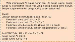 Contoh Soal Cerita Fpb Dan Kpk Kelas 6 Sd Dapatkan Contoh