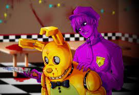 He is a heavily damaged version of spring bonnie and the animatronic counterpart of plushtrap, and is also very hard to find. My Lovely Spring Bonnie By Shootersp On Deviantart Purple Guy Fnaf Anime Fnaf