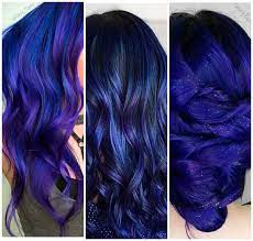 Dark Blue Violet Inspo Fantasy Hair Color Hair Blue And Red Hair