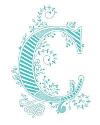 Hand Drawn Monogrammed Print 8x10 The Letter C In By Jenskelley How To Draw Hands Monogram Prints Lettering