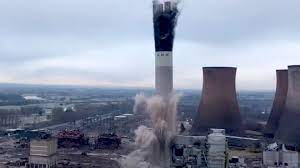 The demolition was broadcast on youtube to encourage people to stay away from the. Rugeley Power Station S 600ft Chimney Demolished Bbc News