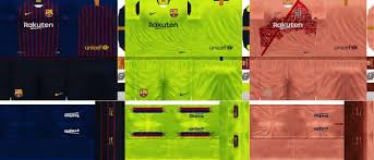 For the first time the shirt will bear the name of japanese company rakuten, the club's new global sponsor from 1 july. Fc Barcelona Kits 2018 2019 Pes 6 Kazemario Evolution