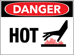 Danger Hot Wall Sign Wall Signs Signs Dangerous