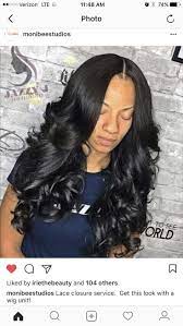 Middle Part Sew In Soft Barrel Curls Sew In Curls Weave Hairstyles Barrel Curls