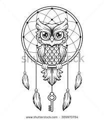 Arm Black And White Dream Catcher Tattoo Owl Tattoo Stock Photos Images Pictures Black And White Owl Owls Drawing Dream Catcher Drawing