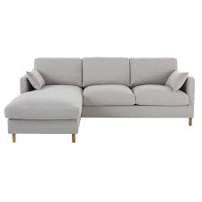 Banquette de salon le jour, il se transforme en un véritable couchage à la demande. Canape D Angle Gauche 5 Places Gris Clair Julian Maisons Du Monde
