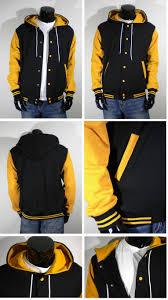 Black And White Varsity Jacket Mens Mens New Varsity Letterman Hoodie Baseball Jacket Black S M L Xl In 2020 Baseball Jacket Varsity Jacket Men White Hoodie Men