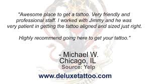 Artists include tom begley, nate bjork, billy raike, devin stubbs this contributed to his versatility in many styles, solid application and clean line work. Deluxe Tattoo Reviews Chicago Il Tattoo Parlors Reviews Youtube