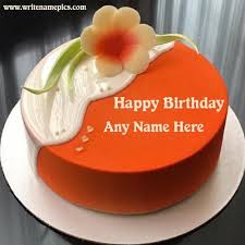 Birthday Cake With Name And Photo Edit Option Happy Birthday Flower Cake With Name Edit Option In 2020 Happy Birthday Chocolate Cake Happy Birthday Flower Cake Happy Birthday Cakes