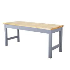 Shop pine dining room sets and other pine tables from the world's best dealers at 1stdibs. Wamiehomy Sturdy Garden Solid Pine Dining Table Bench Wooden Kitchen Dining Room Chair Bench Hallway Doorway Leisure Patio Seat Grey With Natural Pine Buy Online In Guernsey At Guernsey Desertcart Com Productid 73137355