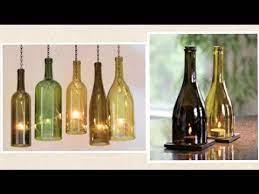 Garneck bottle vase not inclued hanger,wine bottle cutting,succulent planter,flower pot,glass candle holder,fruit salad tray table decoration glass art crafts for bar cafe restaurant. Diy Wine Bottle Glass Bottle Craft Candle Holder Enjoy Crafting 51 Youtube