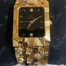 Vintage bulova ladies 23 jewel 10k rolled gold n4 & 2 diamonds nice rare watch. Bulova Diamond Quartz 3063 5020 18k Gold Nugget Men S Watch Watchcharts
