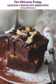 Eggless Brownies Video Recipe Fun Food Frolic Recipe In 2020 Chocolate Brownie Recipe Eggless Desserts Food