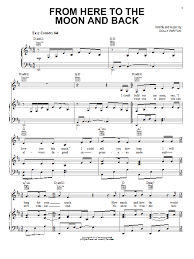 From Here To The Moon And Back Sheet Music Dolly Parton Piano Vocal Guitar Right Hand Melody Sheet Music Direct Sheet Music Digital Sheet Music