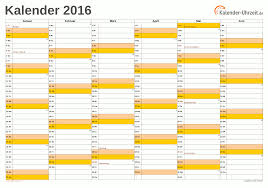 Oversigtskalender for 2016 med ugenumre og danske helligdage. Kalender 2016 Zum Ausdrucken Kostenlos