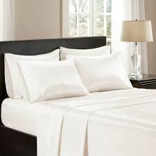 The bed tite bottom sheet is designed to fit every mattress depth up to 20. Silver Orchid Wyman Satin Weave 6 Piece Bed Sheet Set Queen Ivory Shefinds