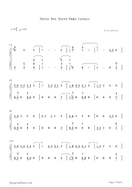 By dawid a la/s october 10,. Sorry Not Sorry Demi Lovato Numbered Musical Notation Preview