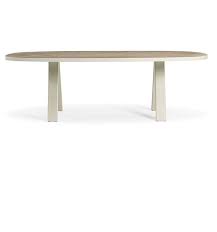 Steve silver denise oval light oak wood coffee table. Oval Coffee Table With Aluminium Frame Ethimo
