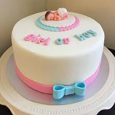 21 Cute And Fun Gender Reveal Cake Ideas 17 Girl Or Boy Gender Reveal Cake Idea Gender Reveal Cake Baby Shower Cake Designs Baby Shower Gender Reveal Cake