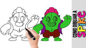 Como Dibujar A Spike De Brawl Stars Dibujos Faciles Para Dibujar Paso Dibujos Faciles Para Dibujar Dibujo Paso A Paso Dibujos Faciles