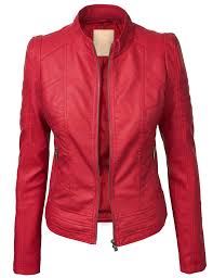 Ll Womens Vegan Leather Motorcycle Jacket M Red At Amazon Women S Coats Shop Leather Jacket Jackets Brown Faux Leather Jacket