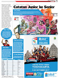 Bulu Tangkis Super Series Layout Tabloid Magazine Grafis Dengan Gambar Anak Juara Grafis