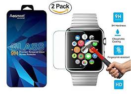 Amazingforless Premium 2 Pack 42mm Apple Watch Antiscratch Tempered Glass Screen Protector Tempered Glass Screen Protector Apple Watch Glass Screen Protector