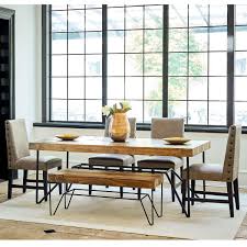 Mayberry Hill Cruz 6 Piece Dining Set In Black And Natural Pine Nebraska Furniture Mart Dining Set With Bench Solid Wood Dining Set Picket House Furnishings