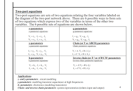  resistive termination is employed. Solved Two Port Equations Two Port Equations Are Sets Of Chegg Com