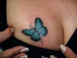 Tatuaje Mariposa En El Pecho Tatuajes Para Mujeres