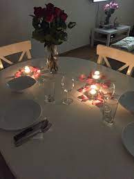 Simple And Romantic Dinner Table Romantic Dinner Decoration Romantic Dinner Decoration At Home Dinner Decoration