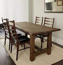 This isn't difficult to build; Build This Rustic Farmhouse Table