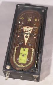 The Pennant Football Pinball Machine C 1930 S Woodenn Cased Pinball Game Features Painted Field Graphics With Numerous Pinball Pinball Game Coin Op Machine