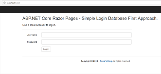 In the view, use the validation tag helpers to display the error message to the user. Asp Net Core Razor Pages Simple Login Using Entity Framework Database First Approach