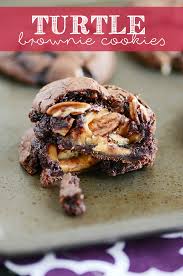 Let the bars cool completely, about 2 hours, before garnishing with the ganache. Turtle Brownie Cookies Something Swanky