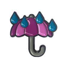 Rainy Umbrella Emoji Pin Emoji Pin Umbrella Emoji Enamel Pins