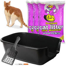 15 Litre Bag Of Cj S Premium Cat Litter Ultra Absorbent Wood Pellets With Giant Litter Tray And Scoop Includes Tigerbox A Wood Pellets Litter Tray Cat Litter
